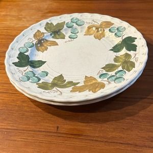 2 Dinner 11" Plates Poppytrail Metlox Vineyard